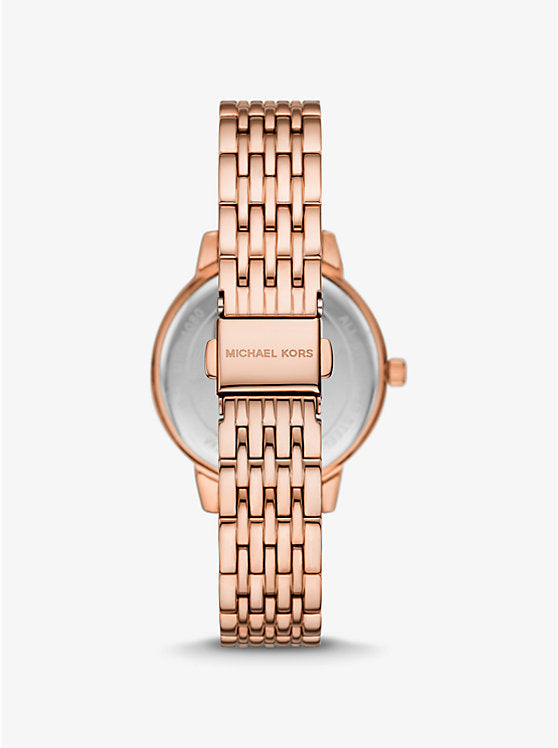 Michael Kors Melissa Pavé Rose Gold-Tone Watch - MKO1081
