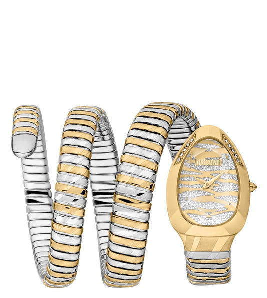 Just Cavalli Taglio Serpente Dual Tone Ladies Watch- JC1L226M0055