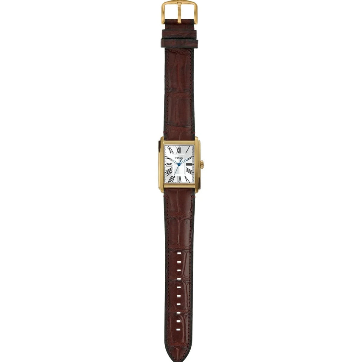 Fossil Carraway White Dial 30mm Leather Strap Men's Watch - FS6011