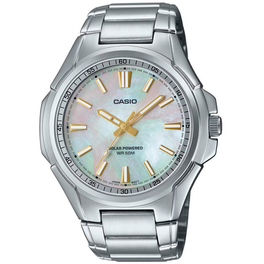 Casio Standard  Pearl Dial Men's Analog Watch- MTP-RS100S-7AVDF