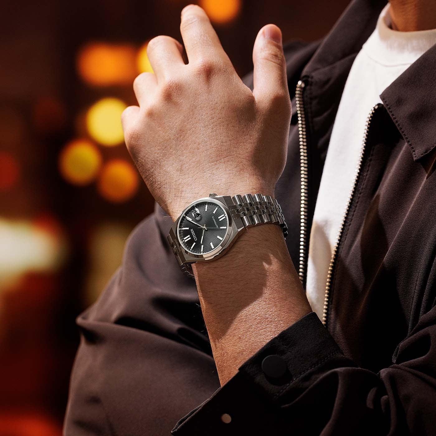 Citizen Tsuyosa 60 Mechanical Black Dial Men's Watch - NK0020-55E