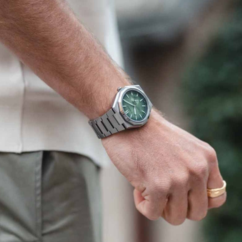 Citizen Super Titanium Zenshin 60 Green Dial Automatic with Small Second Men's Watch - NK5020-58X