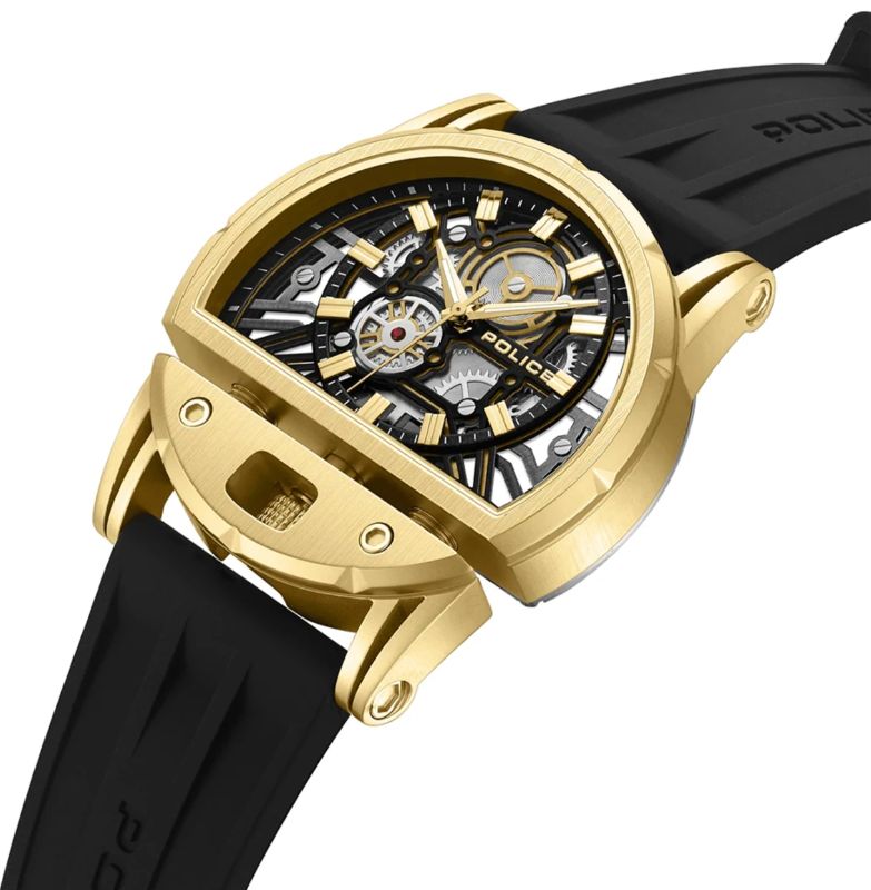 Police Daintree 2.0 Black Dial Silicon Strap Men's Watch - PEWGM0081508