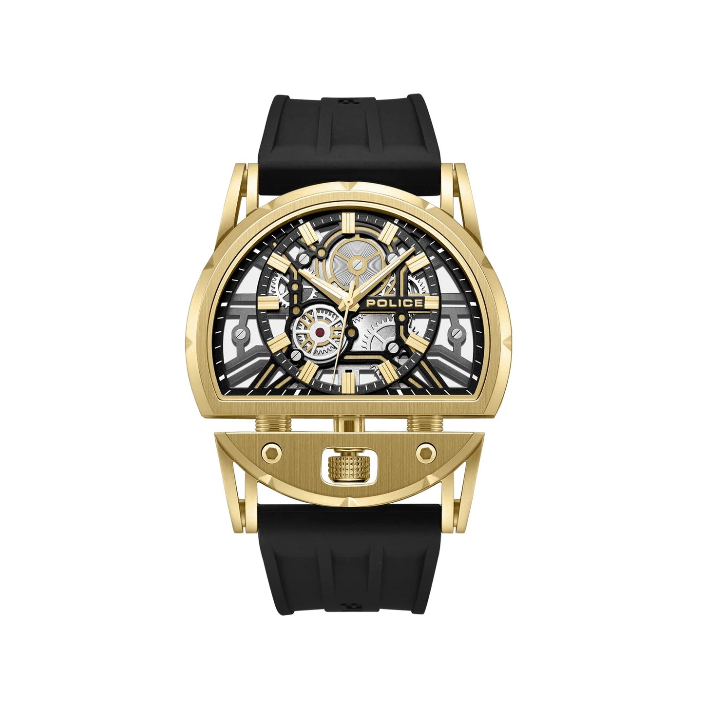 Police Daintree 2.0 Black Dial Silicon Strap Men's Watch - PEWGM0081508