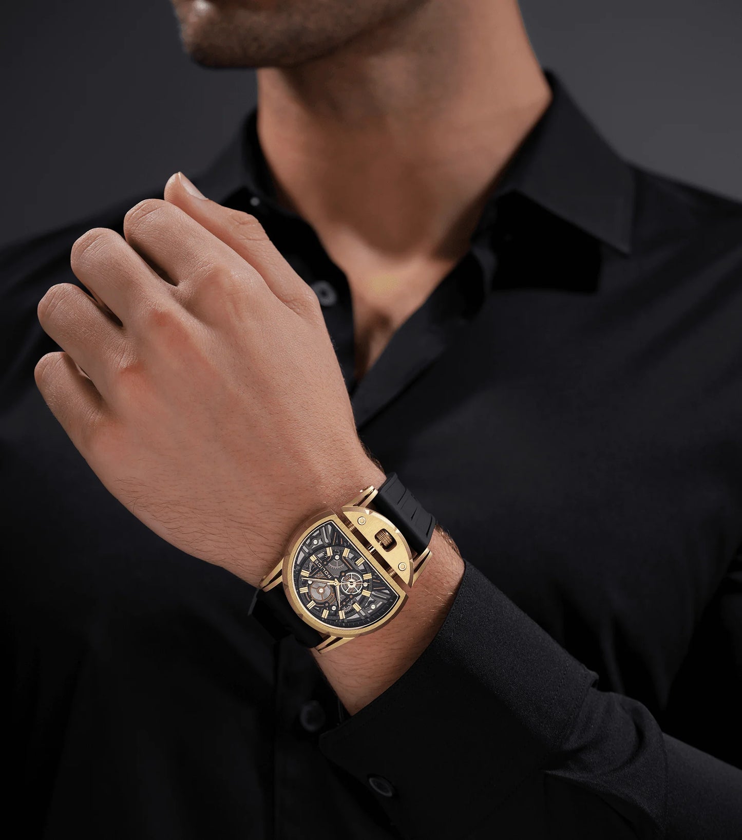 Police Daintree 2.0 Black Dial Silicon Strap Men's Watch - PEWGM0081508