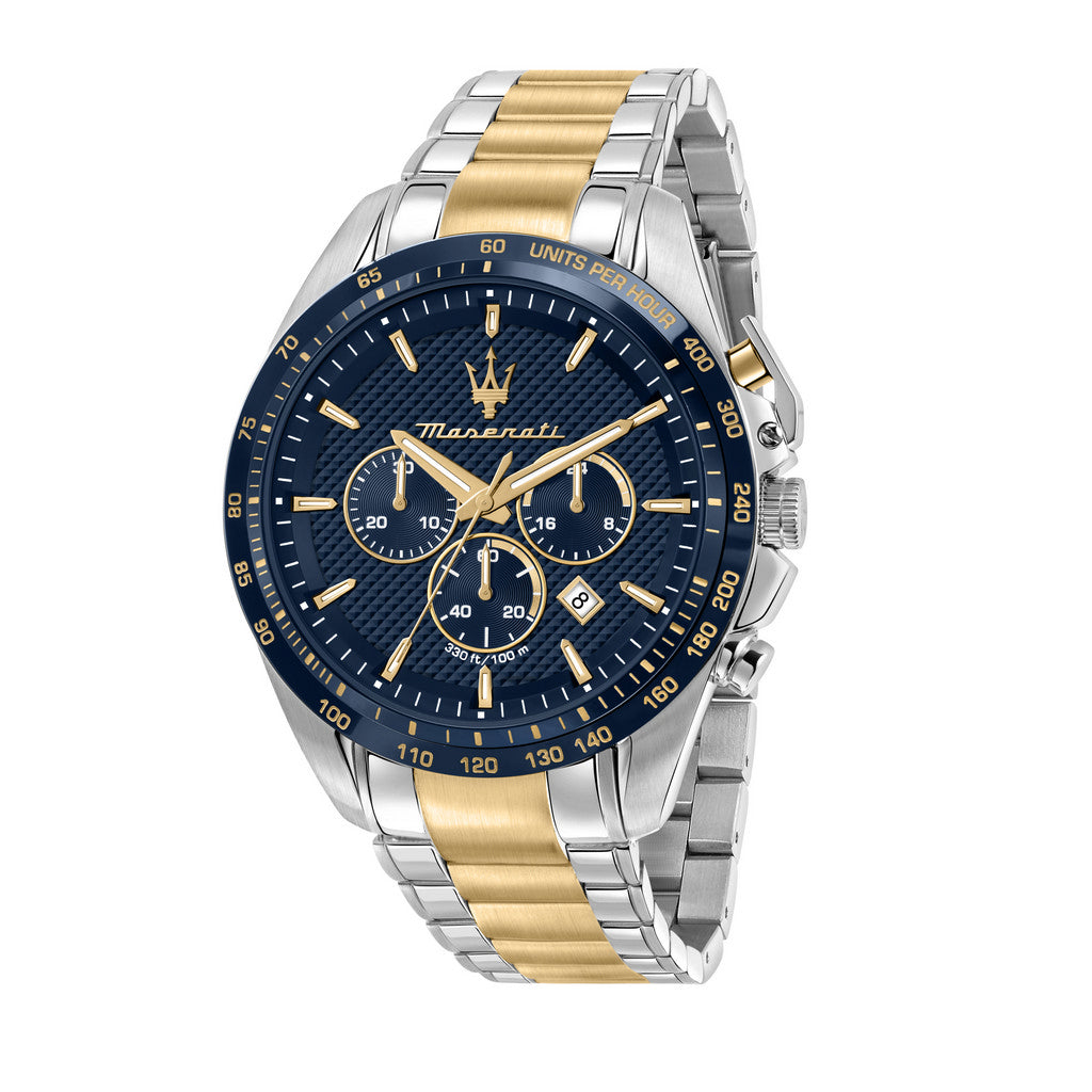 Maserati Traguardo Dual Tone Blue Dial Limited Edition Men's Watch- R8873612046