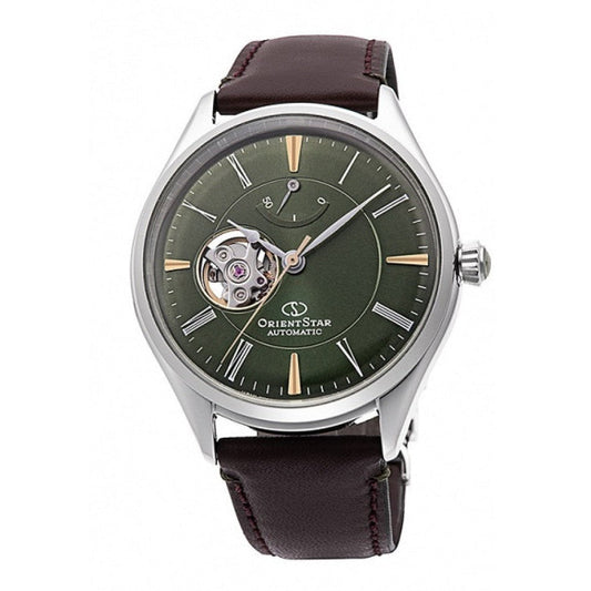 Orient Star Semi Skeleton Forest Green Men's Watch - RE-AT0202E