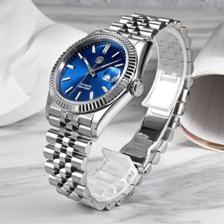 San Martin Blue Dial 36.5mm Men's Watch - SN0058