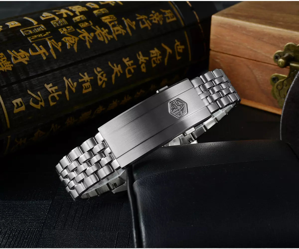 San Martin Blue-Green Dial Men's Watch - SN0144