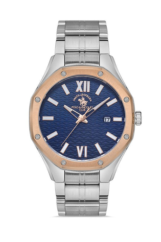 Santa Barbara Polo & Racquet Club Navy Blue Dial Men's Watch - SB.1.10391-3