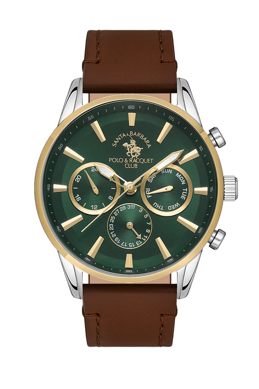 Santa Barbara Polo &amp; Racquet Club Quartz Green Dial Men's Watch - SB.1.10419-7