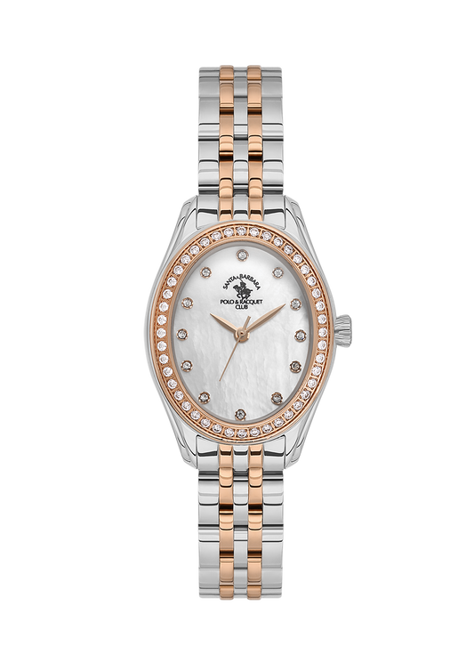 Santa Barbara Polo & Racquet Club White Mop Dial Ladies Watch - SB.1.10620-6