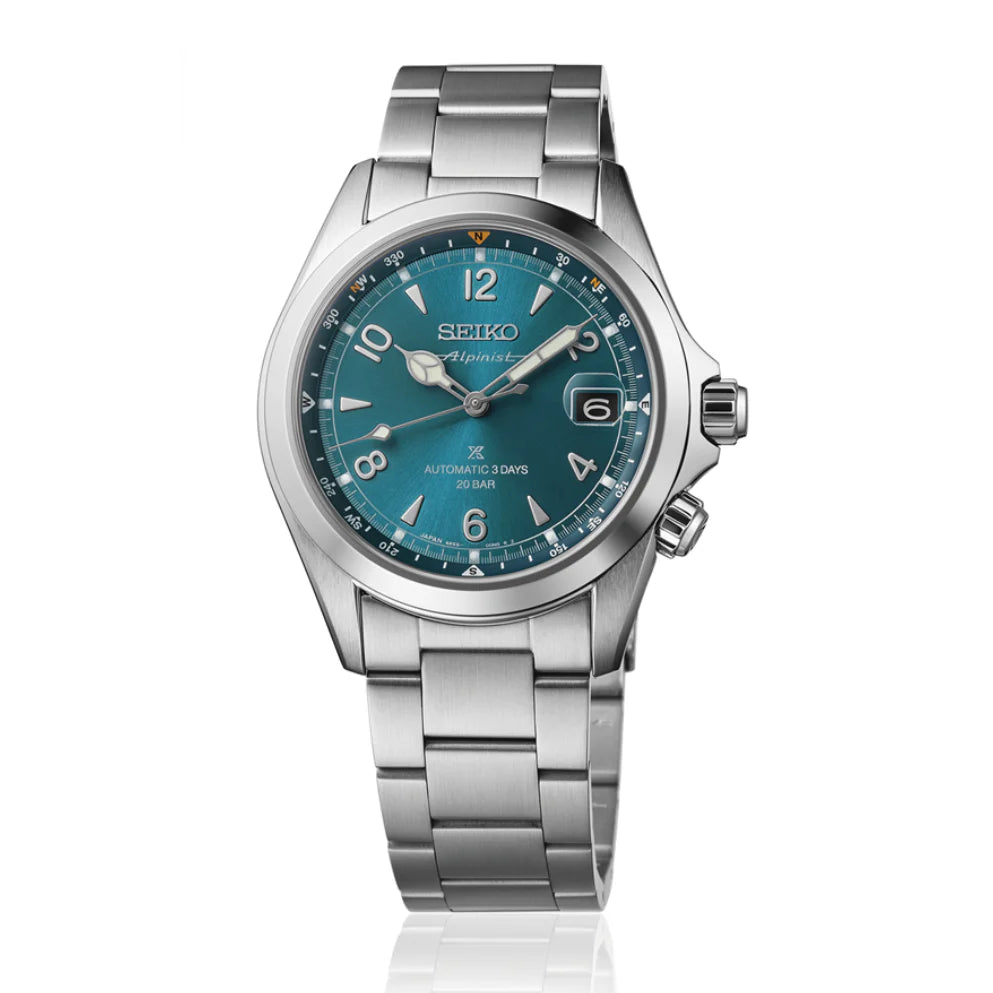 Seiko Alpinist Land Turquoise Ice Blue 39.5mm Men's Watch - SBDC207