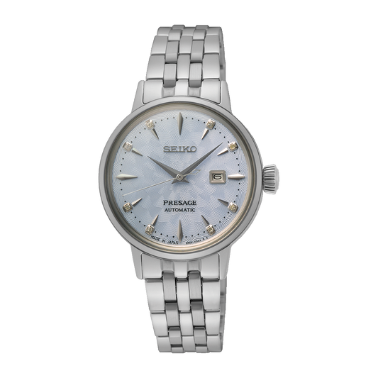 Seiko Presage Cocktail Time Diamonds Light Blue Dial Ladies Watch - SRE007J1