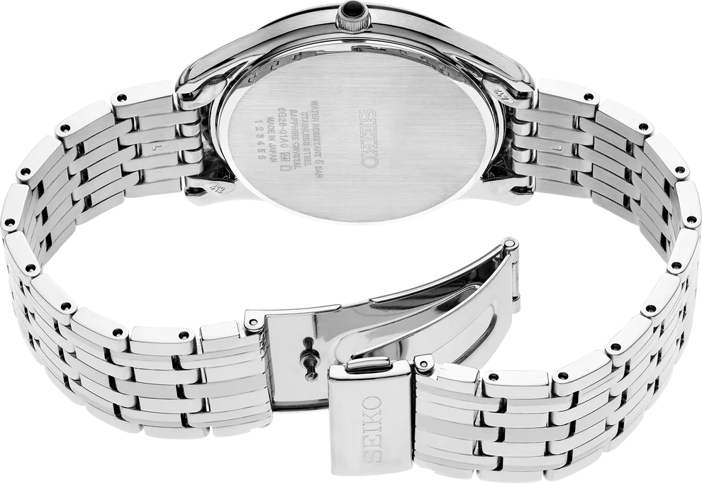 Seiko Essentials Ivory Dial Stainless Steel Men's Watch - SRK047