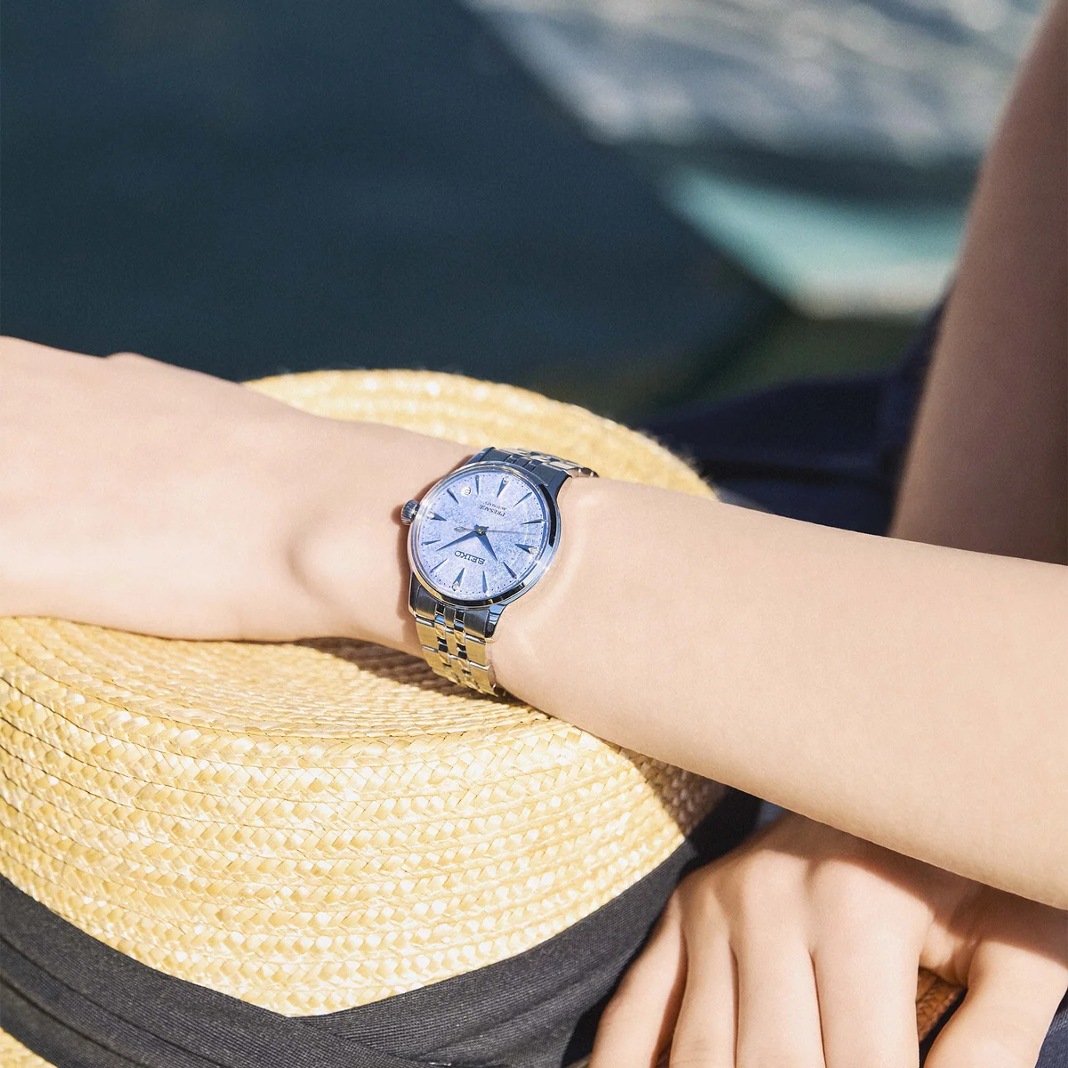 Seiko Presage Cocktail Time Ice Blue Dial Ladies Watch - SRPL61