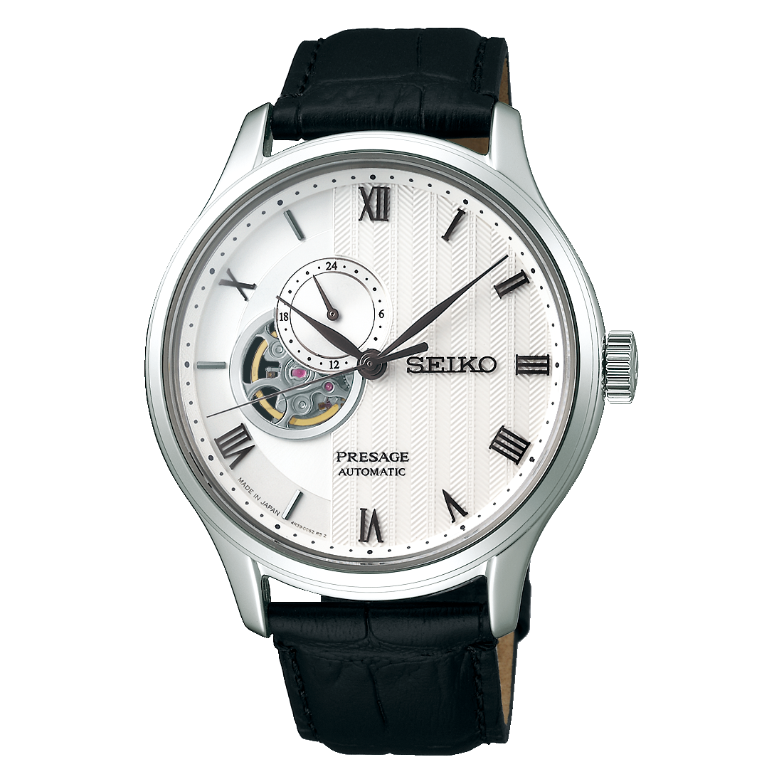Seiko Presage Japanese Garden Open Heart White Dial Men's Watch - SSA379