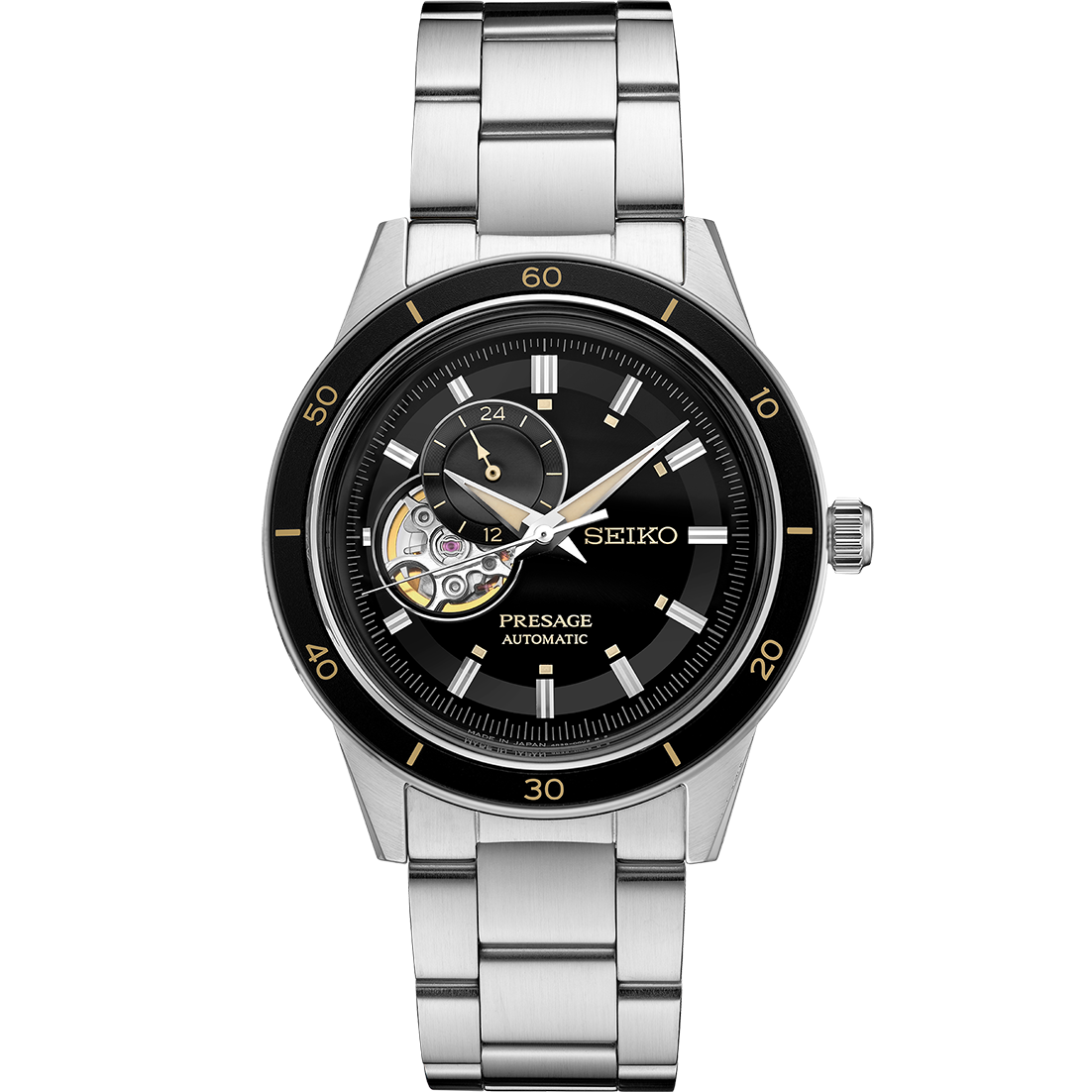 Seiko Presage Style60's Black Dial 40.8mm Men's Watch - SSA425