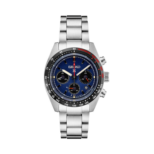 Seiko Prospex Speedtimer Solar Quartz Men's  Blue Dial Watch- SSC815p1