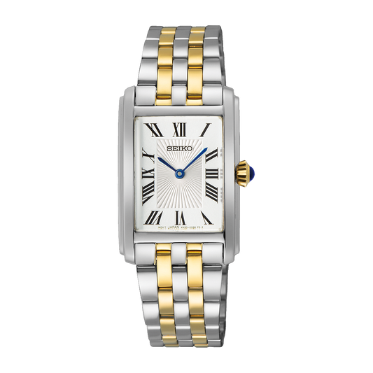 Seiko Essentials White Dial 2 tone Ladies Watch - SWR087