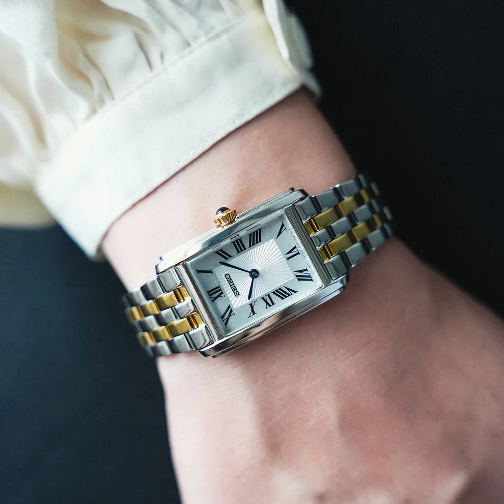Seiko Essentials White Dial 2 tone Ladies Watch - SWR087