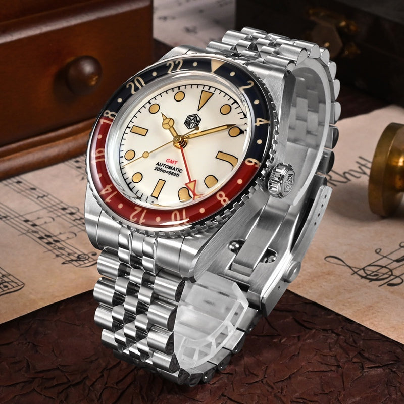 San Martin White Creem Dial Men's Watch - SN0005