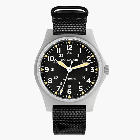 San Martin Black Dial Automatic Men's Watch - SN0137-G