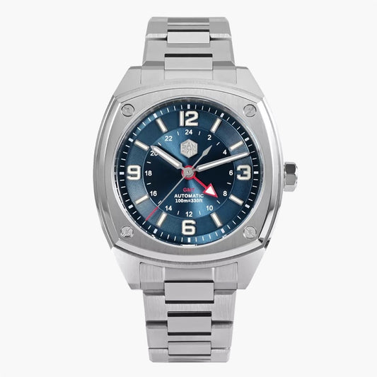 San Martin 40mm Blue Dial Men's Watch - SN0026-G