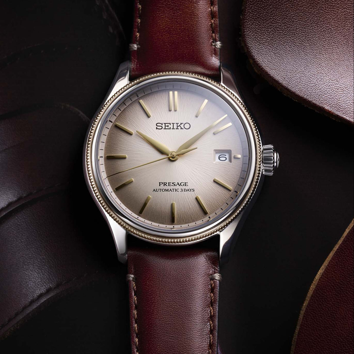 Seiko Presage Classic Series Beige Dial 40.2mm Limited edition of 3,000 pieces Men's Watch - SPB529