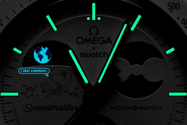 Omega x Swatch MISSION TO EARTHPHASE - MOONSHINE GOLD White Dial Men's Watch - S033W701L