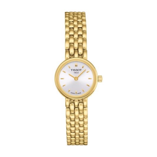 Tissot Lovely Gold White Dial Ladies Watch- T058.009.33.031.00