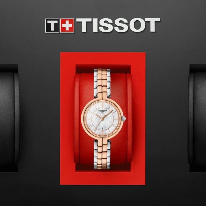 Tissot Flamingo Dual Tone Ladies Watch- T094.210.22.111.00