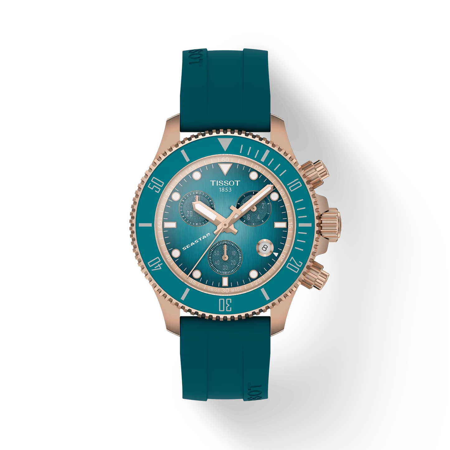 Tissot Seastar 1000 Turqouise Dial Quartz Chronograph 38mm Unisex Watch - T120.217.37.041.00