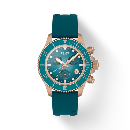 Tissot Seastar 1000 Turqouise Dial Quartz Chronograph 38mm Unisex Watch - T120.217.37.041.00