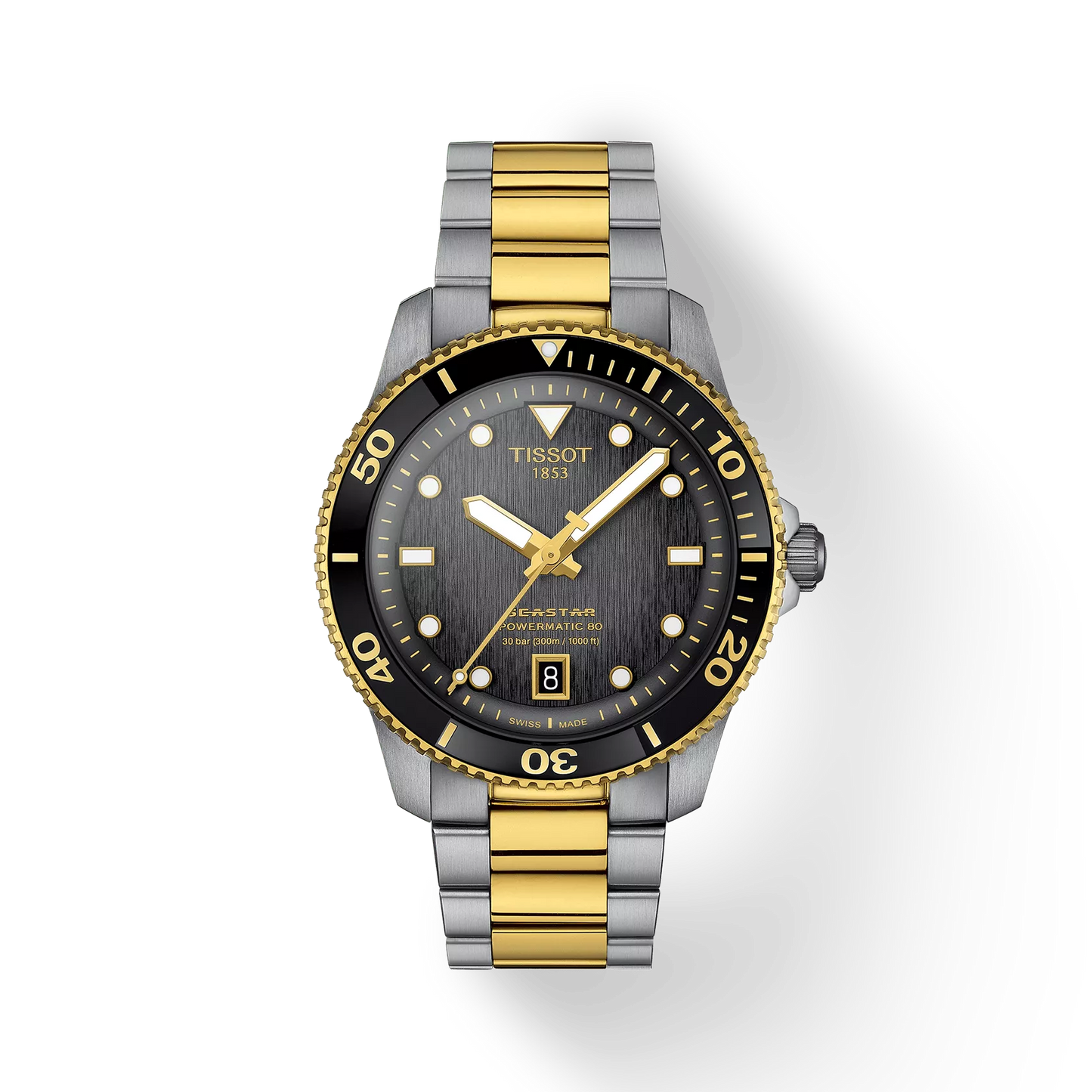 Tissot Seastar 1000 Dual Tone Powermatic 80 40mm Men's Watch-T120.807.22.051.00