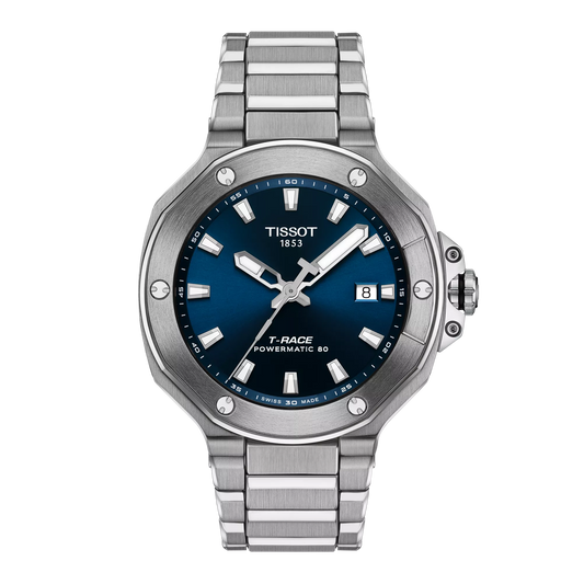 Tissot T-Race Powermatic 80 41 mm Blue Dial Men's Watch - T141.807.11.041.00