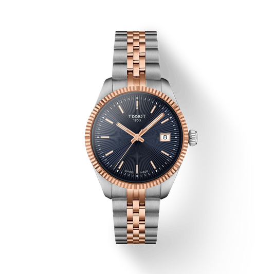 TISSOT Ballade Quartz Dual Tone Blue Dial Women's Watch- T156.210.22.041.00