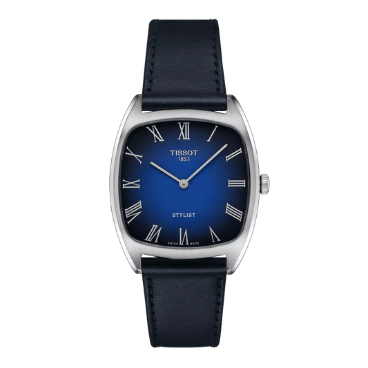Tissot stylist Blue Dial Leather Strap Ladies Watch-T159.909.16.043.00