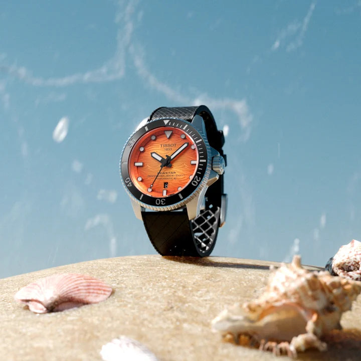 Tissot Seastar 2000 Orange Dial 44mm Men's Watch - T120.907.17.281.00