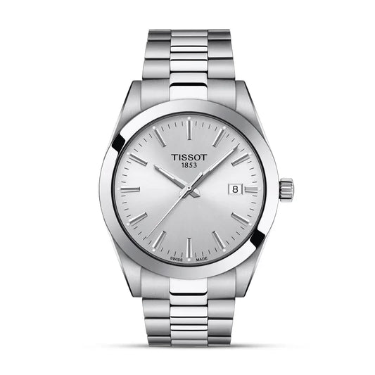 Tissot Gentleman Silver Dial Silver Steel Strap Men's Watch - T127.410.11.031.00