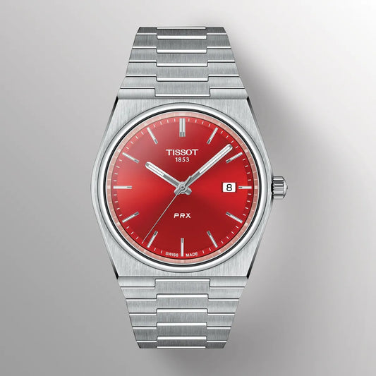 Tissot PRX Red Dial 40mm Men's Watch - T137.410.11.421.00