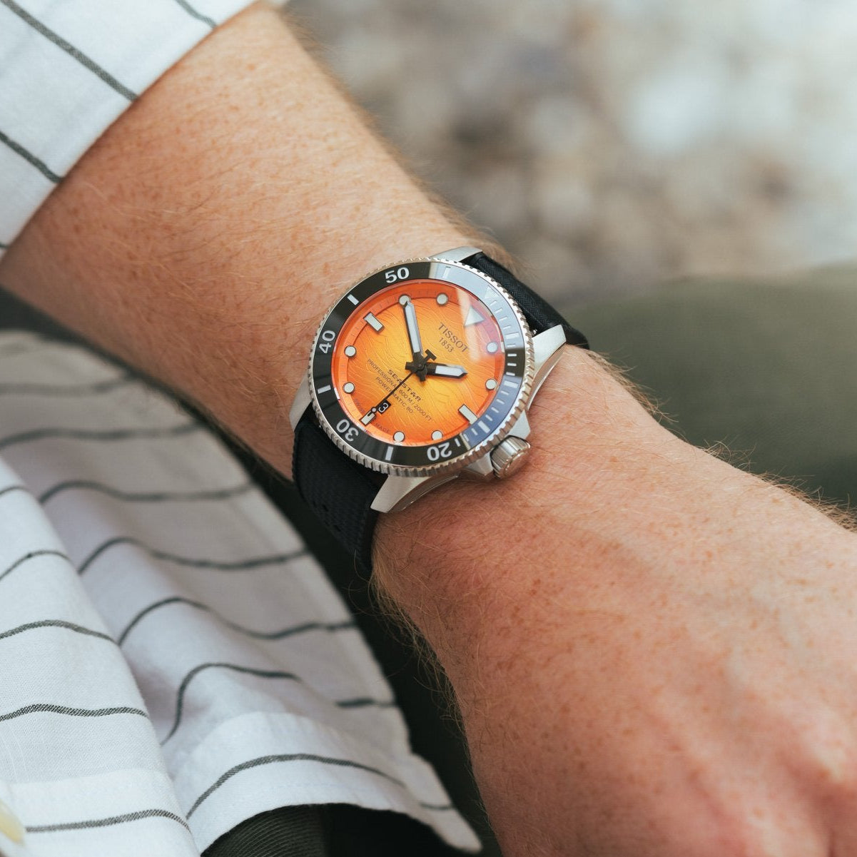 Tissot Seastar 2000 Orange Dial 44mm Men's Watch - T120.907.17.281.00