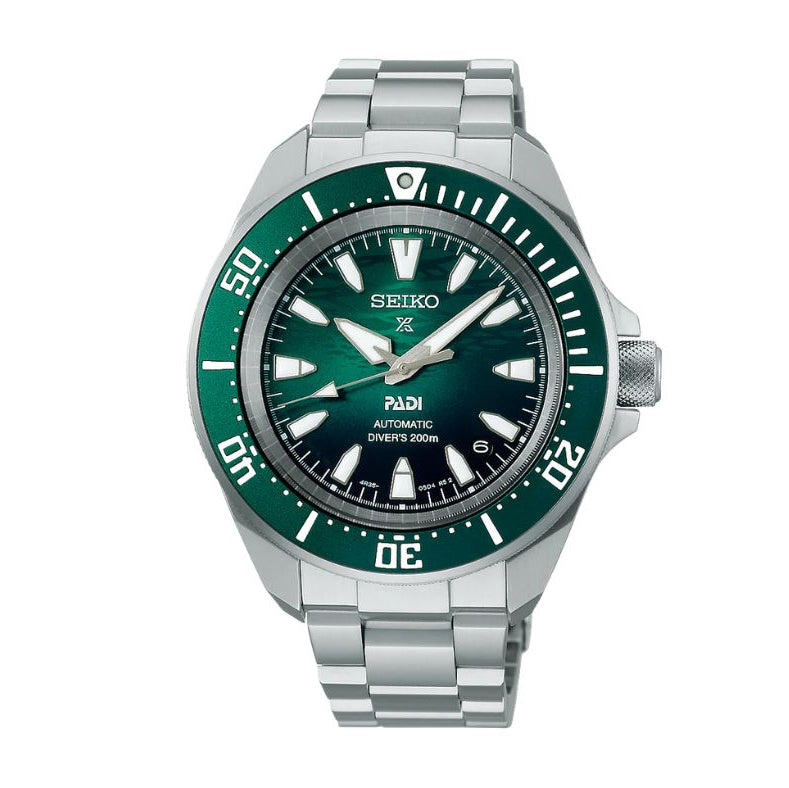 Seiko Prospex PADI 60th Anniversary 4R Compact Mechanical Diver’s in Underwater Green Dial Men's Watch -  SRPL53