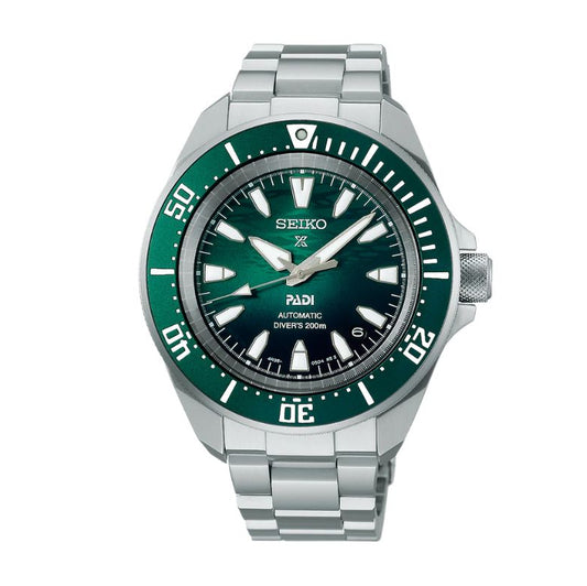 Seiko Prospex PADI 60th Anniversary 4R Compact Mechanical Diver’s in Underwater Green Dial Men's Watch -  SRPL53