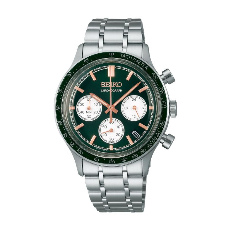 Seiko Chronograph Green Dial Men's Watch - SSB481