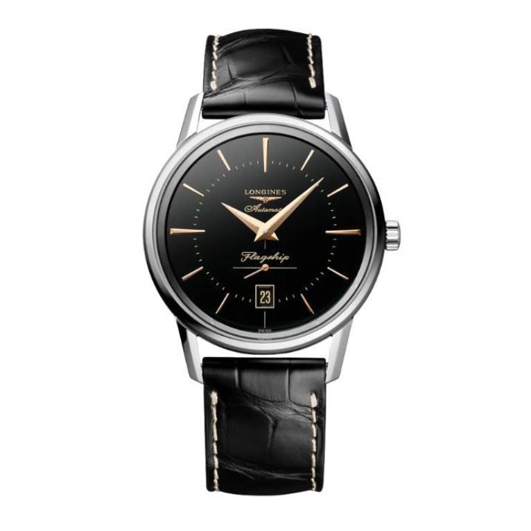FLAGSHIP HERITAGE Black Dial Automatic Men's Watch - L4.795.4.58.0