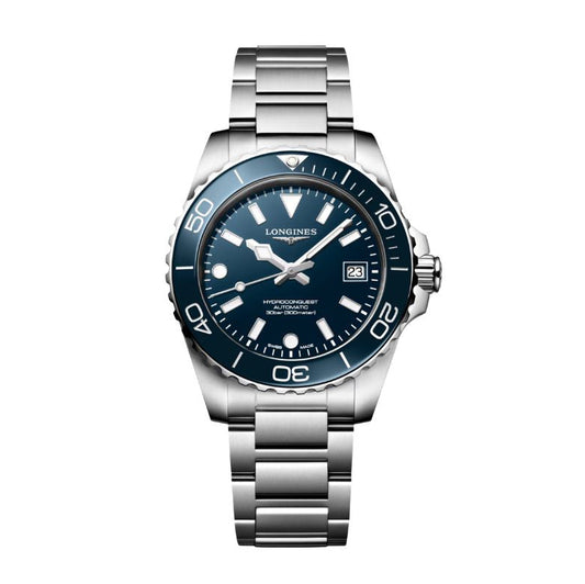 Longines HYDROCONQUEST Automatic Blue Dial Ceramic Bezel 39mm Men's Watch - L37804966