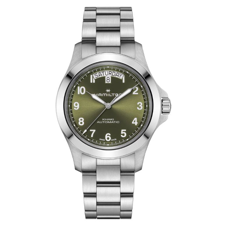 Hamilton Khaki Field King Day-Date Automatic Green Dial Men's Watch - H64475160
