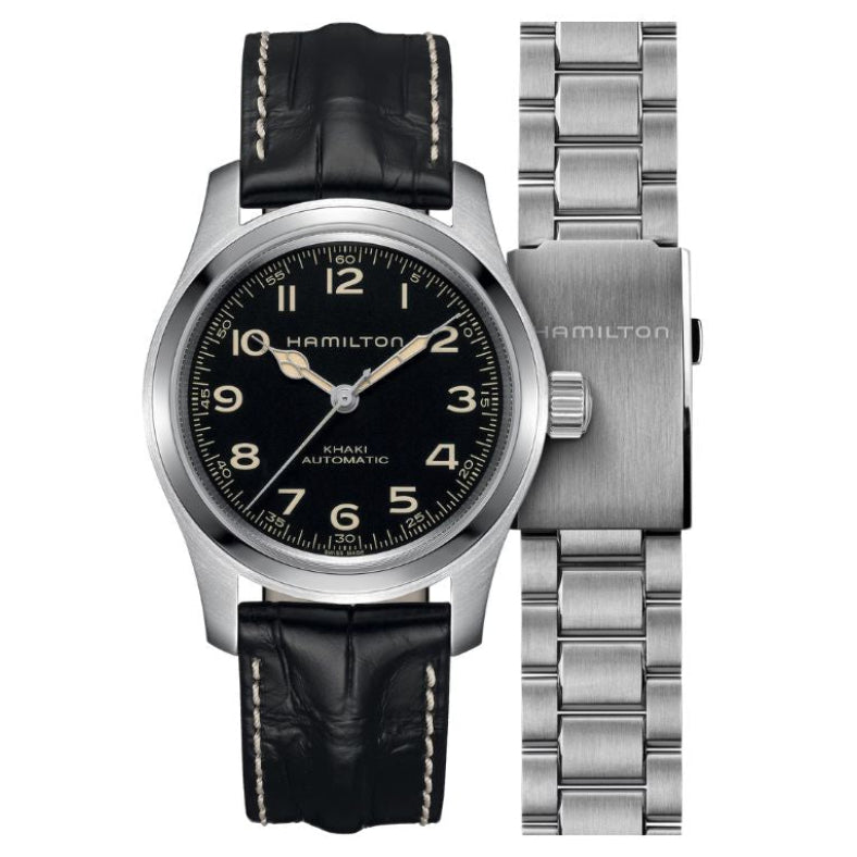 Khaki Field Murph Black Dial 42mm Bracelet Bundle Automatic Men's Watch - H70605732
