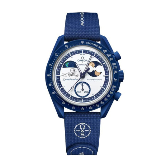 Omega x swatch Mission to Earthphase Moonshine Gold Men's Watch - S033N703L